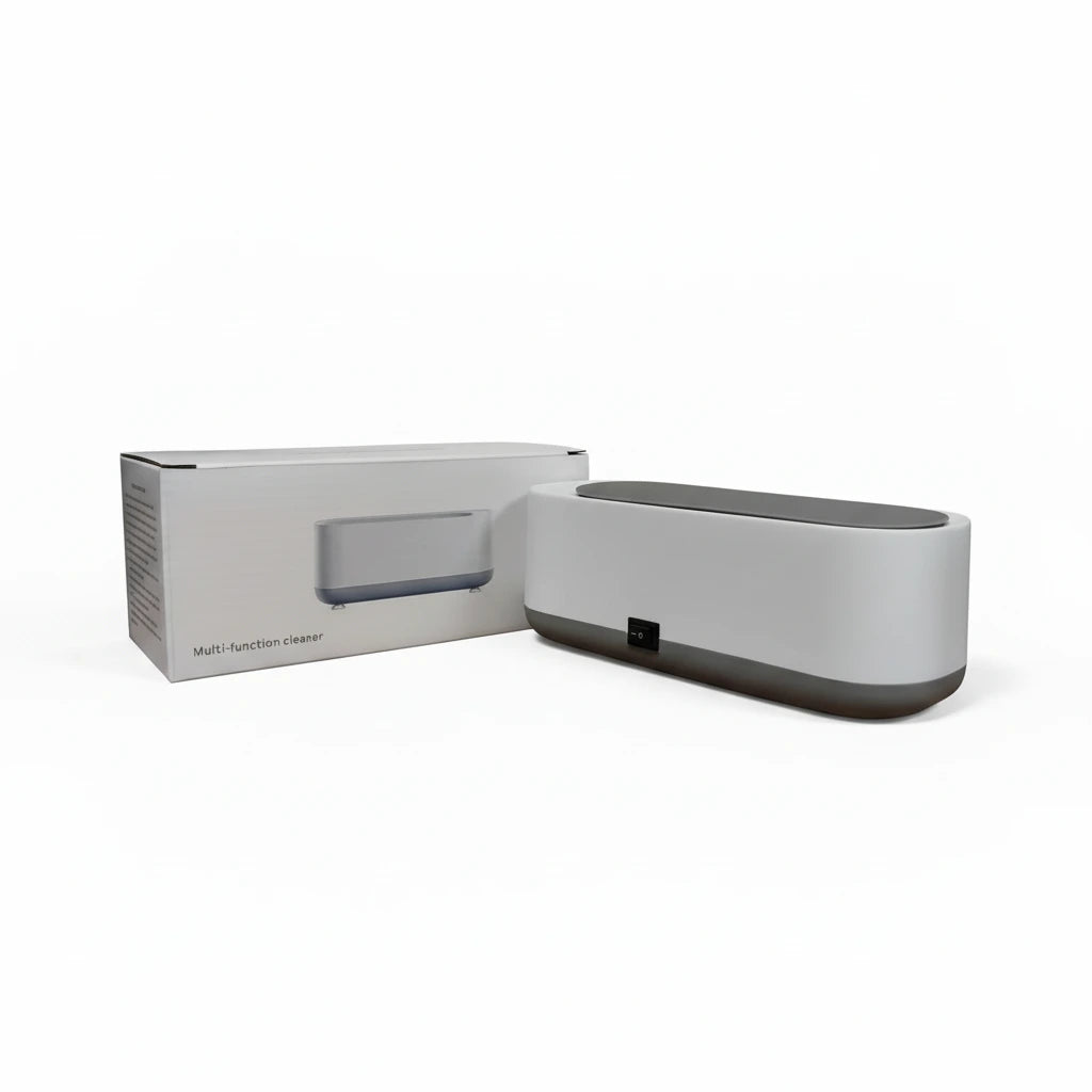 ultrasonic cleaning machine for jewelry and eyeglasses, vibratory agitation, battery operated