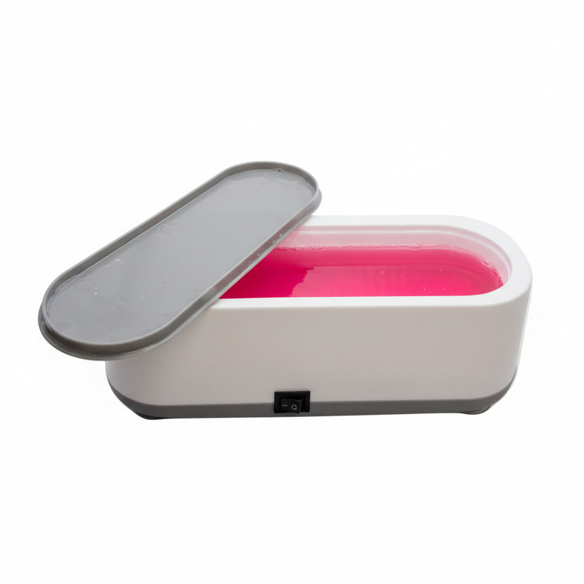 ultrasonic cleaning machine for jewelry and eyeglasses, vibratory agitation, battery operated, works excellent with Jewel Brite cleaning solution