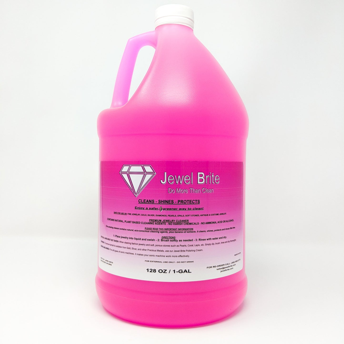 Gem Sparkle Ionic Jewelry Cleaner Liquid Concentrate 1 Gallon